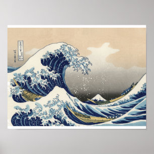 The Great Wave off Kanagawa by Hokusai Japanese Poster