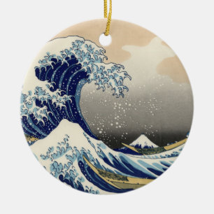 The Great Wave off Kanagawa Ceramic Tree Decoration