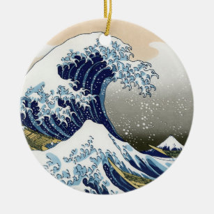 The Great Wave Off Kanagawa Ceramic Tree Decoration