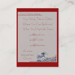 The Great Wave off Kanagawa Chubbie Business Card
