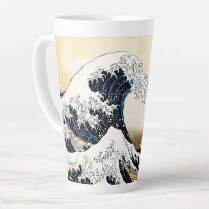 The Great Wave Off Kanagawa Hokusai, Japanese art Latte Mug