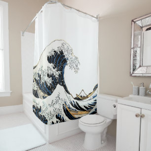 The Great Wave Off Kanagawa Hokusai, Japanese art Shower Curtain