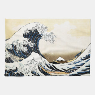 The Great Wave Off Kanagawa Hokusai, Japanese art Tea Towel
