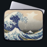 The Great Wave off Kanagawa, Hokusai Laptop Sleeve<br><div class="desc">Vintage Japanese Woodblock Art Print by Hokusai. The Great Wave off Kanagawa (神奈川沖浪裏, Kanagawa Oki Nami Ura, "Under a Wave off Kanagawa"), also known as the The Great Wave or simply The Wave, is a woodblock print by the Japanese artist Hokusai. An example of ukiyo-e art, it was published sometime...</div>