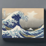 The Great Wave off Kanagawa Hokusai Plaque<br><div class="desc">The Great Wave off Kanagawa by Hokusai. Beautiful masterpiece of a Great Wave,  one of the most famous fine art paintings off all time. Available on many high quality gift ideas and artistic apparel.</div>