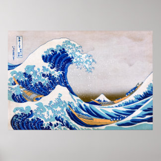 The Great Wave off Kanagawa, Hokusai Poster