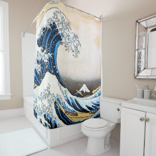 The Great Wave off Kanagawa, Hokusai Shower Curtain