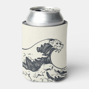 The Great Wave off Kanagawa illustration Can Cooler