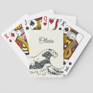The Great Wave off Kanagawa illustration Playing Cards