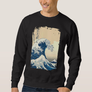 The Great Wave off Kanagawa Japanese Aesthetic Clo Sweatshirt