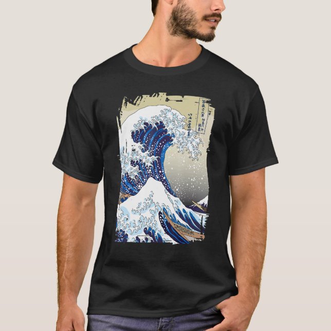 The Great Wave off Kanagawa Japanese Aesthetic Clo T-Shirt (Front)