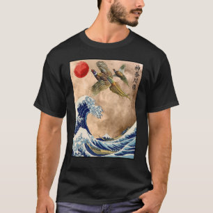 The Great Wave off Kanagawa Japanese Pheasant Hunt T-Shirt