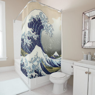 The Great Wave off Kanagawa Katsushika Hokusai  Shower Curtain