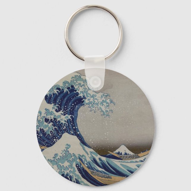 The Great Wave off Kanagawa Key Ring (Front)