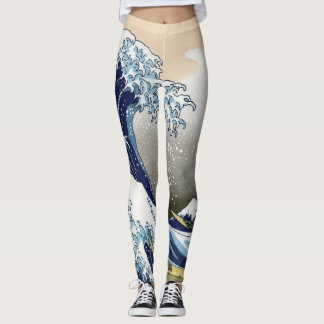 The Great Wave Off Kanagawa Leggings