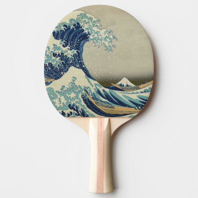 The Great Wave off Kanagawa Ping Pong Paddle (Front)