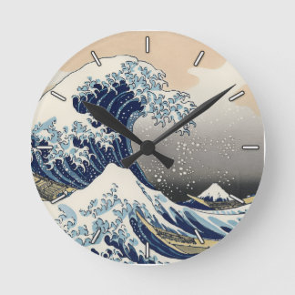 The Great Wave off Kanagawa Round Clock