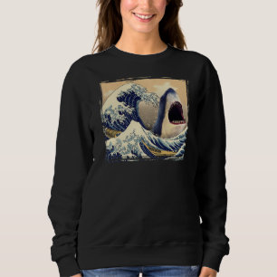 The Great Wave Off Kanagawa Shark  Japanese Ukiyo  Sweatshirt