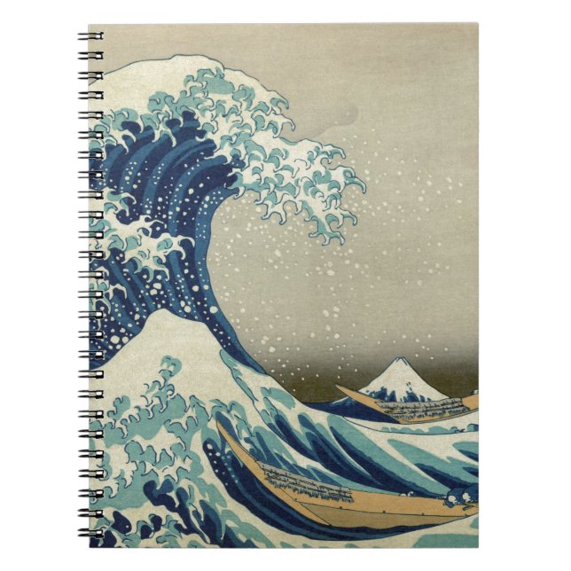 The Great Wave off Kanagawa Spiral Notebook (Front)