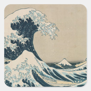 The Great Wave off Kanagawa Square Sticker
