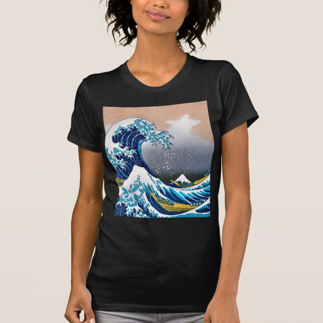 The Great Wave off Kanagawa Super High Resolution T-Shirt (Front)
