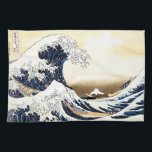 The Great Wave off Kanagawa Tea Towel<br><div class="desc">The Great Wave off Kanagawa (神奈川沖浪裏 Kanagawa-oki nami ura, "Under a wave off Kanagawa"), also known as "The Great Wave" or simply "The Wave, " is a woodblock print by the Japanese ukiyo-e artist Hokusai. It was published sometime between 1830 and 1832 (the late Edo period) as the first print...</div>