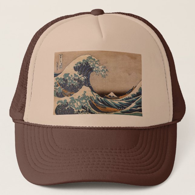 The Great Wave off Kanagawa Trucker Hat (Front)