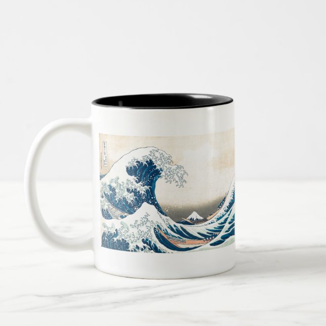 The Great Wave off Kanagawa Two-Tone Coffee Mug (Left)