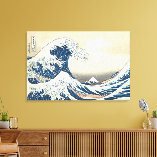 The Great Wave off Kanagawa Ukiyo-e Japanese Art Canvas Print (Insitu(LivingRoom))