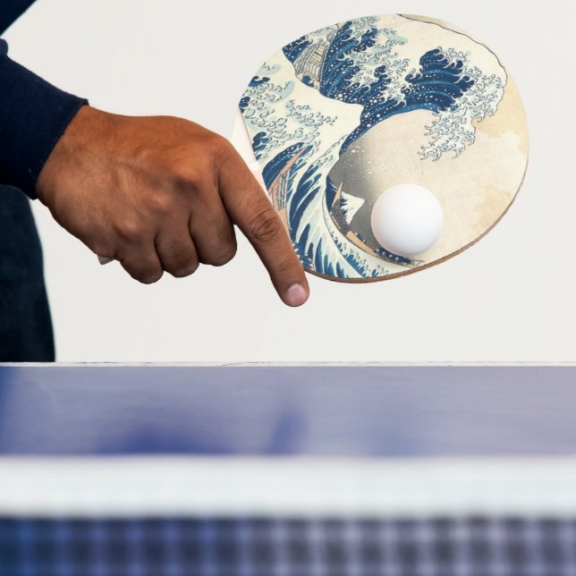 The Great Wave off Kanagawa Ukiyo-e Japanese Ping Pong Paddle (Insitu)