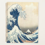 The Great Wave off Kanagawa Ukiyo-e Japanese Planner<br><div class="desc">This iconic art by Katsushika Hokusai is one of his most renowned works, and its global popularity continues to rise. The artwork depicts two boats filled with Japanese sailors facing the immense Great Wave. The wave appears as though it is about to engulf the boats entirely, threatening to consume the...</div>