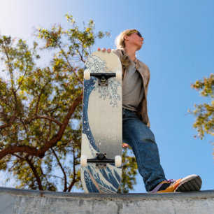The Great Wave off Kanagawa Ukiyo-e Japanese Skateboard