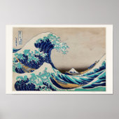 The Great Wave off Kanagawa vintage illustration Poster (Front)