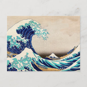 The Great Wave off Kanagawa Vintage Japanese Art Postcard