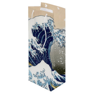 The Great Wave Off Kanagawa Wine Gift Bag