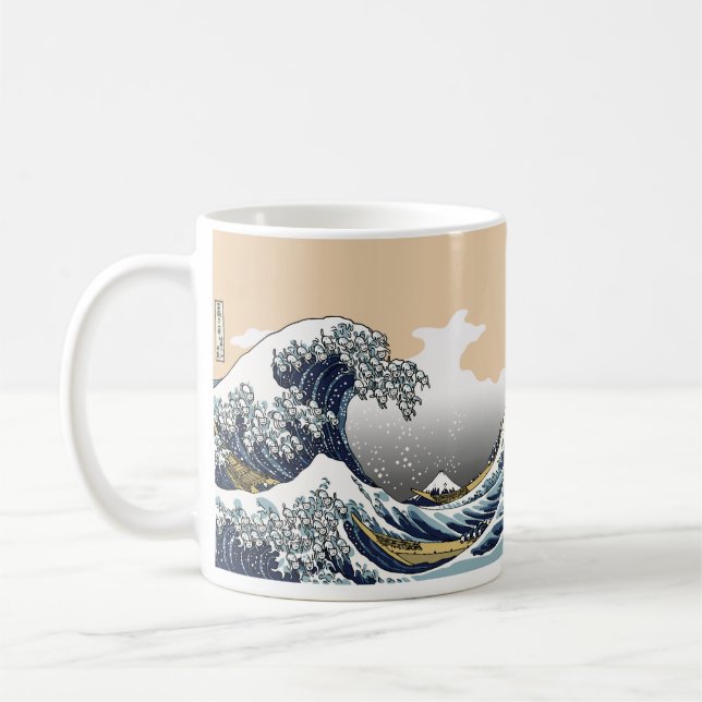 The Great Wave Off Katagawa Coffee Mug (Left)