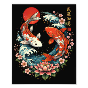 The Great Wave Off Koi Fish  Photo Print
