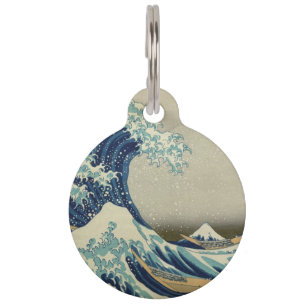 The Great Wave Pet Tag