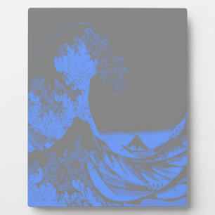 The Great Wave Seafoam Blue & Grey Plaque