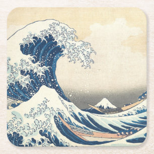 The Great Wave Square Paper Coaster