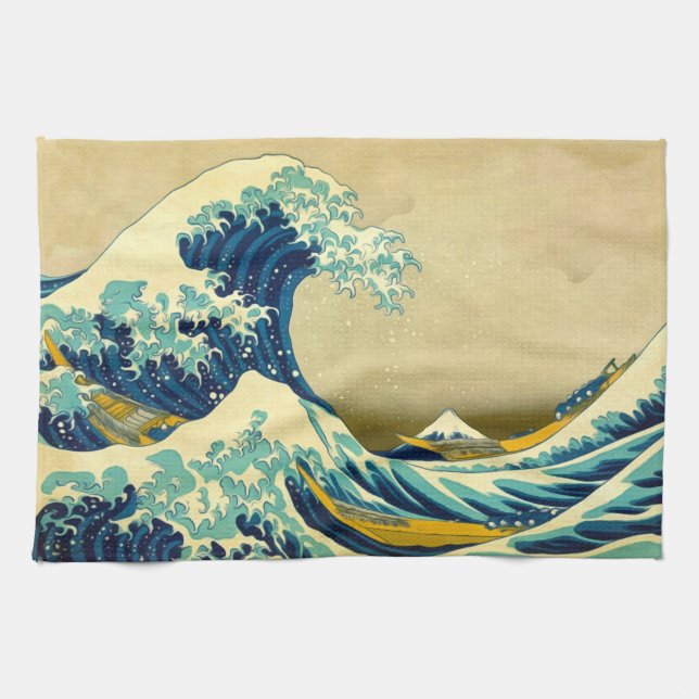 The Great Wave Tea Towel (Horizontal)