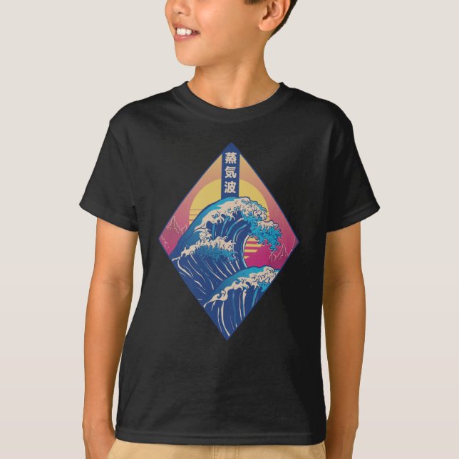 The Great Wave Vaporwave T-Shirt (Front)