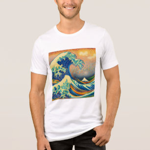The Great Wave, wave off Kanagawa v2 Tri-Blend Shirt
