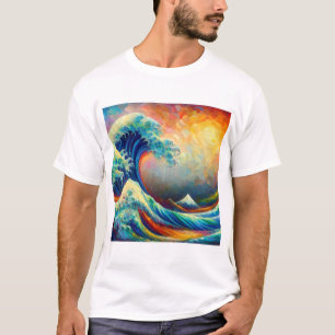 The Great Wave, wave off Kanagawa v4 T-Shirt
