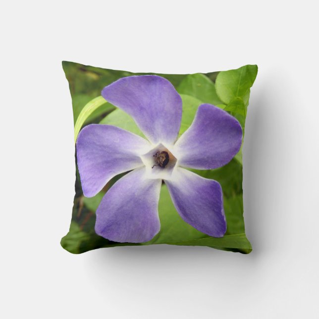 The Greater Periwinkle Throw Cushion (Front)