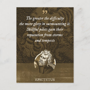The greater the difficulty the more glory in postcard