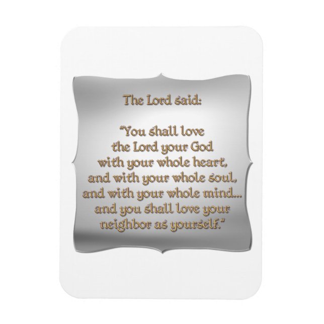 The Greatest Commandment Magnet (Vertical)