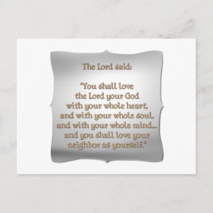 The Greatest Commandment Postcard