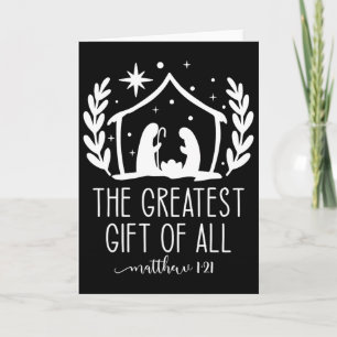 The Greatest For All Christmas Nativity Jesus Chri Card