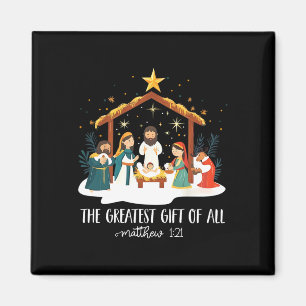The Greatest For All Christmas Nativity Jesus Chri Magnet